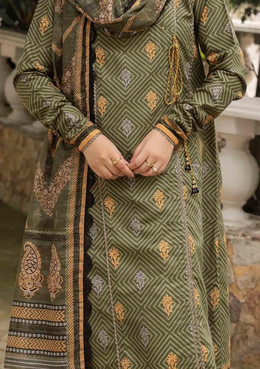 Gul Ahmed 3 Piece Unstitched Printed Stripe Khaddar Suit K-52081