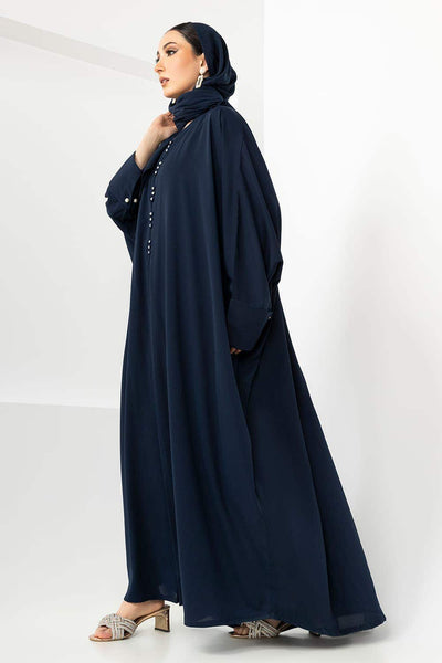 Gul Ahmed 02 Piece Stitched Georgette Dyed Abaya With Dyed Scarf KAB-22086