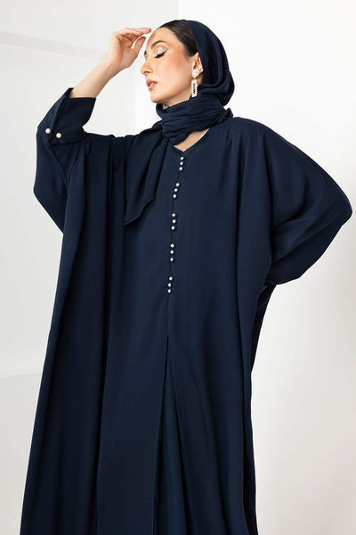 Gul Ahmed 02 Piece Stitched Georgette Dyed Abaya With Dyed Scarf KAB-22086