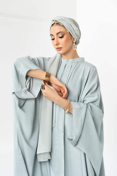 Gul Ahmed 02 Piece Stitched Blended Dyed Abaya With Dyed Scarf KAB-22116