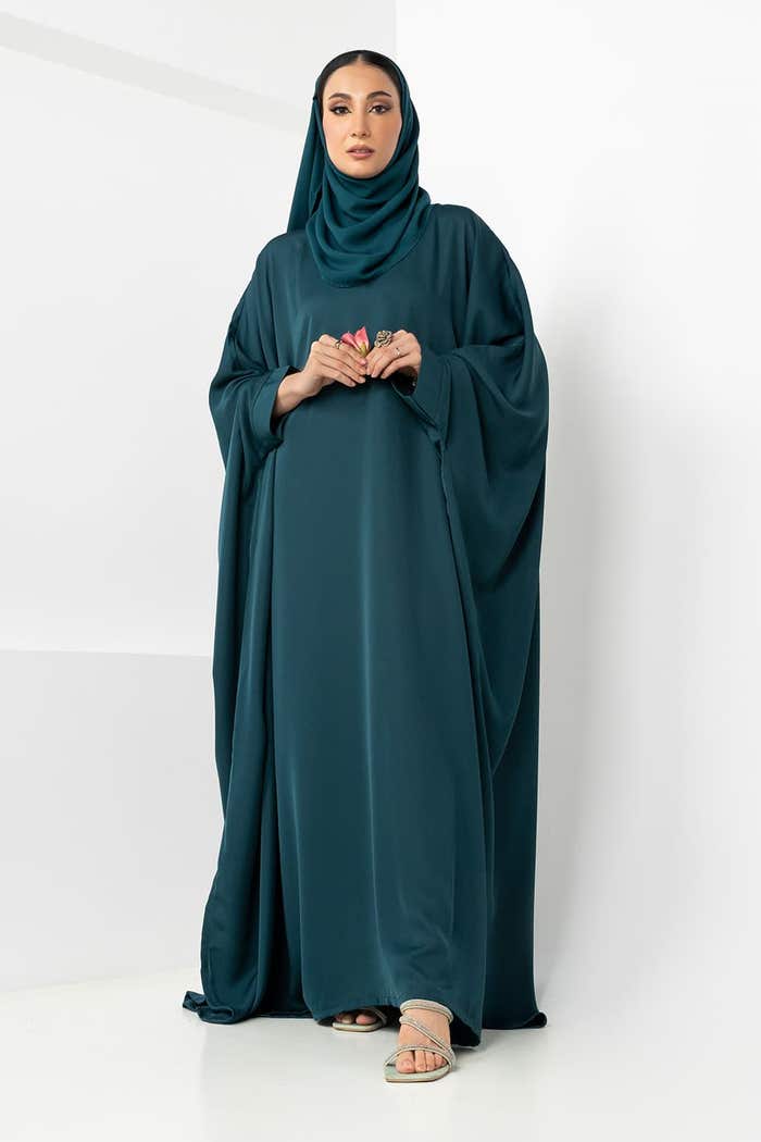 Gul Ahmed 02 Piece Stitched Georgette Dyed Abaya With Dyed Scarf KAB-22125