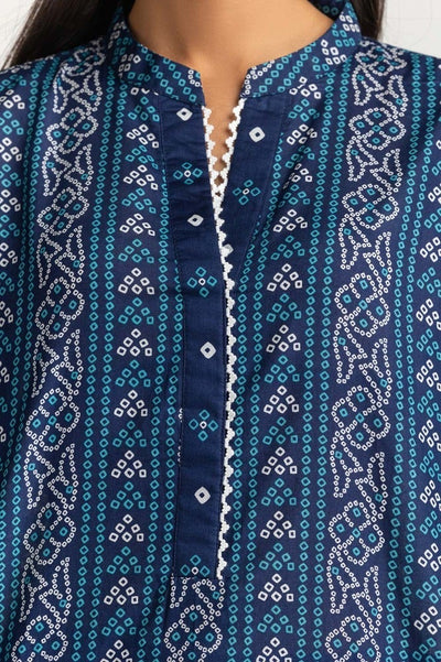 Gul Ahmed 03 Piece Stitched Printed Lawn Shirt Dupatta Dyed Trouser KJP-43183
