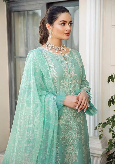 Kafh Premium 3 Piece Stitched Embroidered Lawn Suit - KLL-03 CINDERELLA