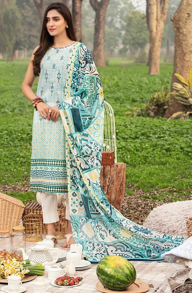 Lakhani Komal Prints 3 Piece Unstitched Printed Lawn Suit KP-2003-A