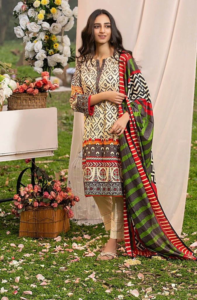 Lakhani Komal Prints 3 Piece Stitched Printed Lawn Suit LSM-2120