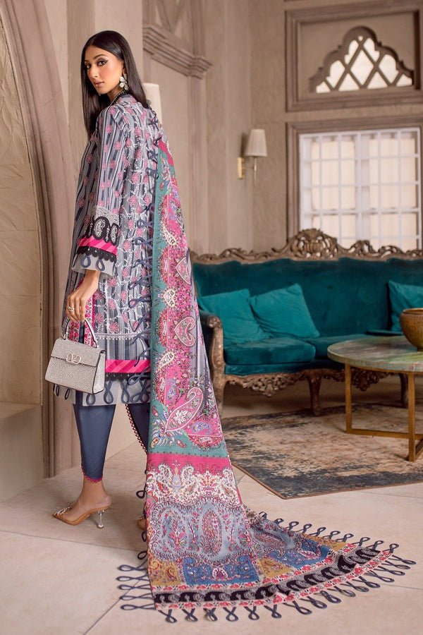 Jade Classic 3 Piece Unstitched Digital Printed Khaddar Suit - KP-20108 B