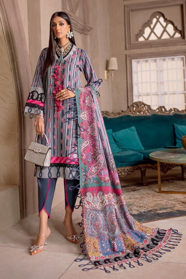 Jade Classic 3 Piece Unstitched Digital Printed Khaddar Suit - KP-20108 B