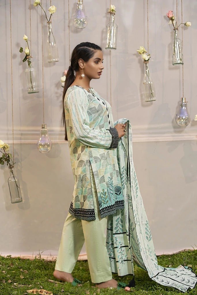 Lakhani Komal Prints 3 Piece Unstitched Printed Lawn Suit KP-2012-B