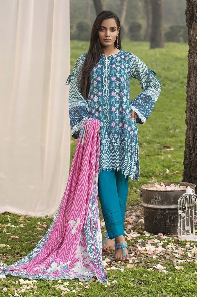 Lakhani Komal Prints 3 Piece Stitched Printed Lawn Suit LSM-2128