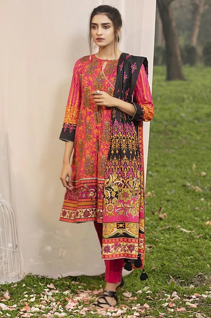 Lakhani Komal Prints 3 Piece Stitched Printed Lawn Suit LSM-2127