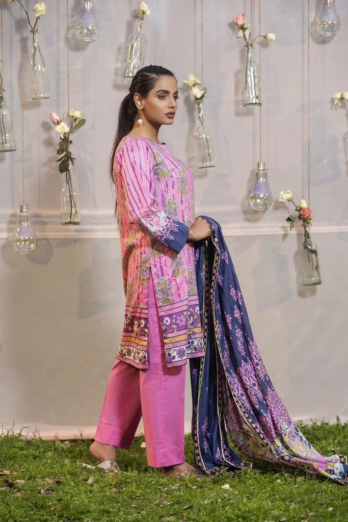 Lakhani Komal Prints 3 Piece Unstitched Printed Lawn Suit KP-2015-B