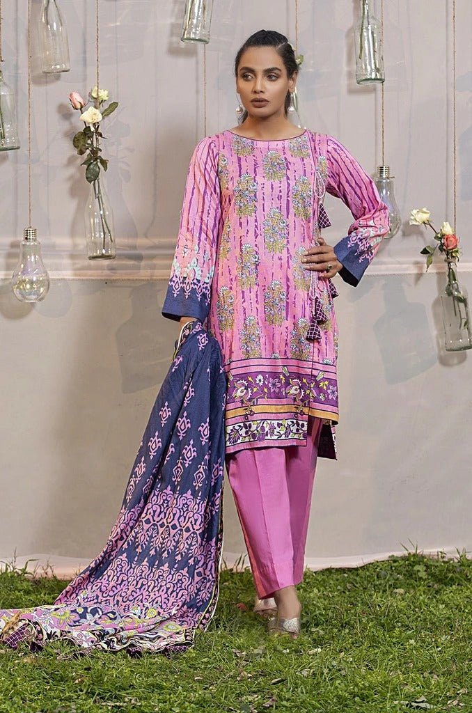 Lakhani Komal Prints 3 Piece Unstitched Printed Lawn Suit KP-2015-B