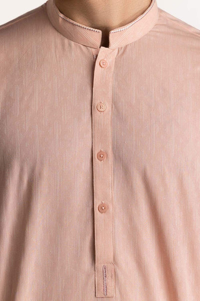 Gul Ahmed Ready to Wear Pastel Peach Embroidered Kurta KR-EMB24-027