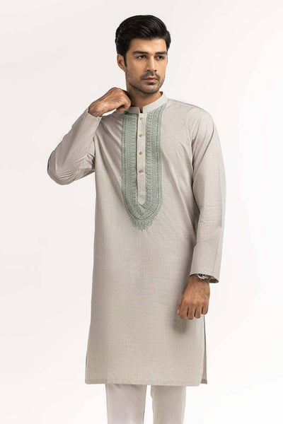 Gul Ahmed Ready to Wear Green Embroidered Kurta KR-EMB24-032