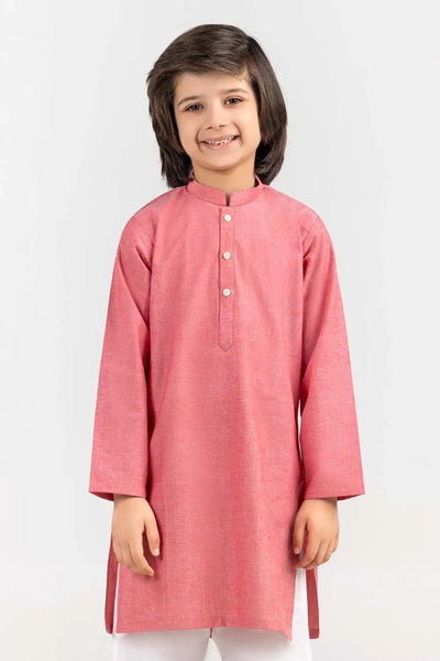 Gul Ahmed 1 PC Red Basic Kids Kurta KR-KPLN22-001