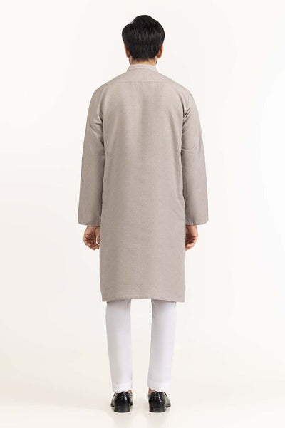 Gul Ahmed Ready to Wear Men's Grey Basic Kurta KR-PLN24-003