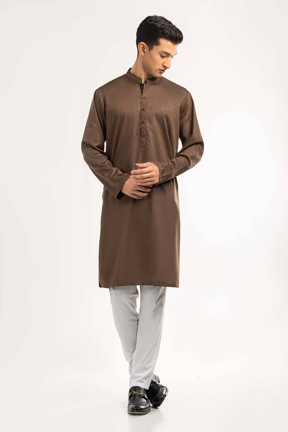 Gul Ahmed Ready to Wear Mahogany Basic Kurta KR-STY-007