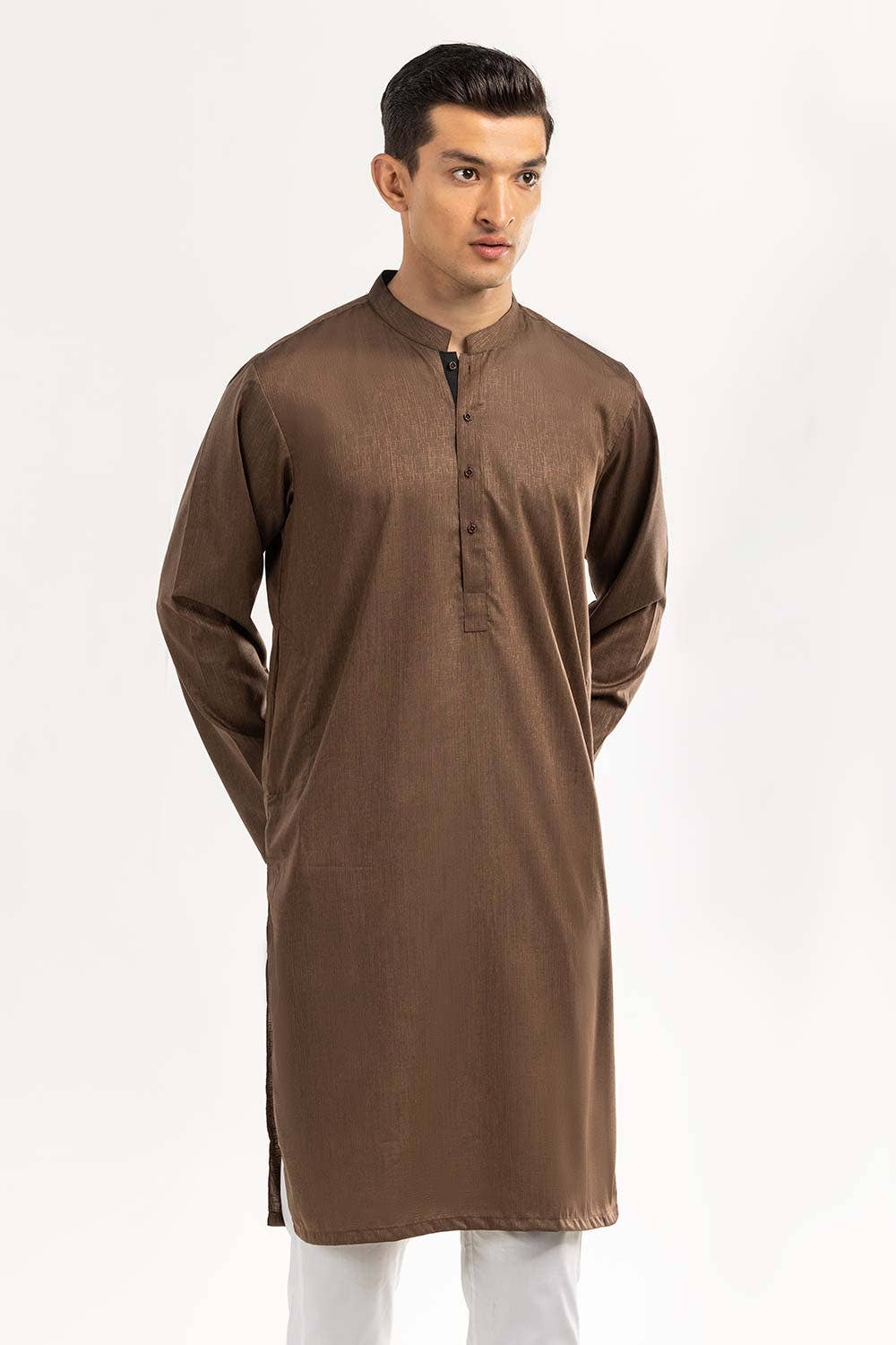 Gul Ahmed Ready to Wear Mahogany Basic Kurta KR-STY-007