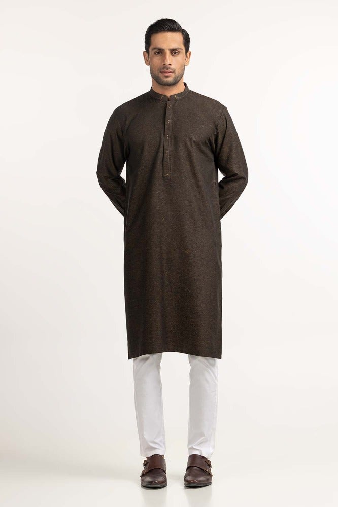 Gul Ahmed Ready to Wear Brown Styling Kurta KR-STY24-009