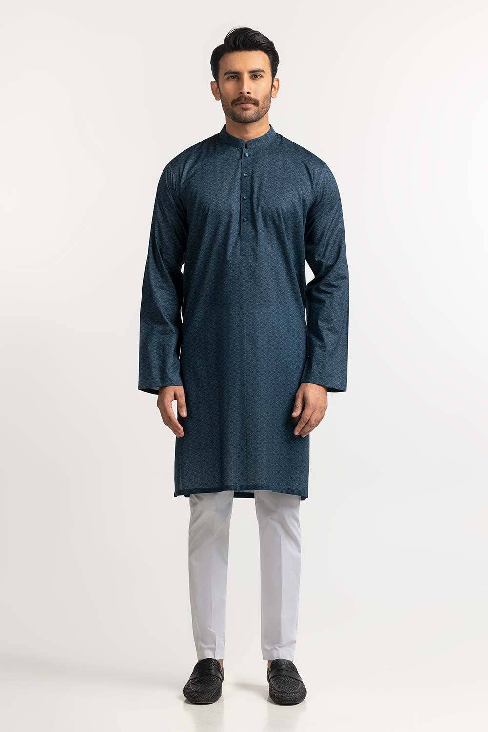 Gul Ahmed Ready to Wear Blue Styling Kurta KR-STY24-030