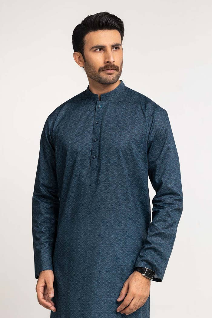 Gul Ahmed Ready to Wear Blue Styling Kurta KR-STY24-030