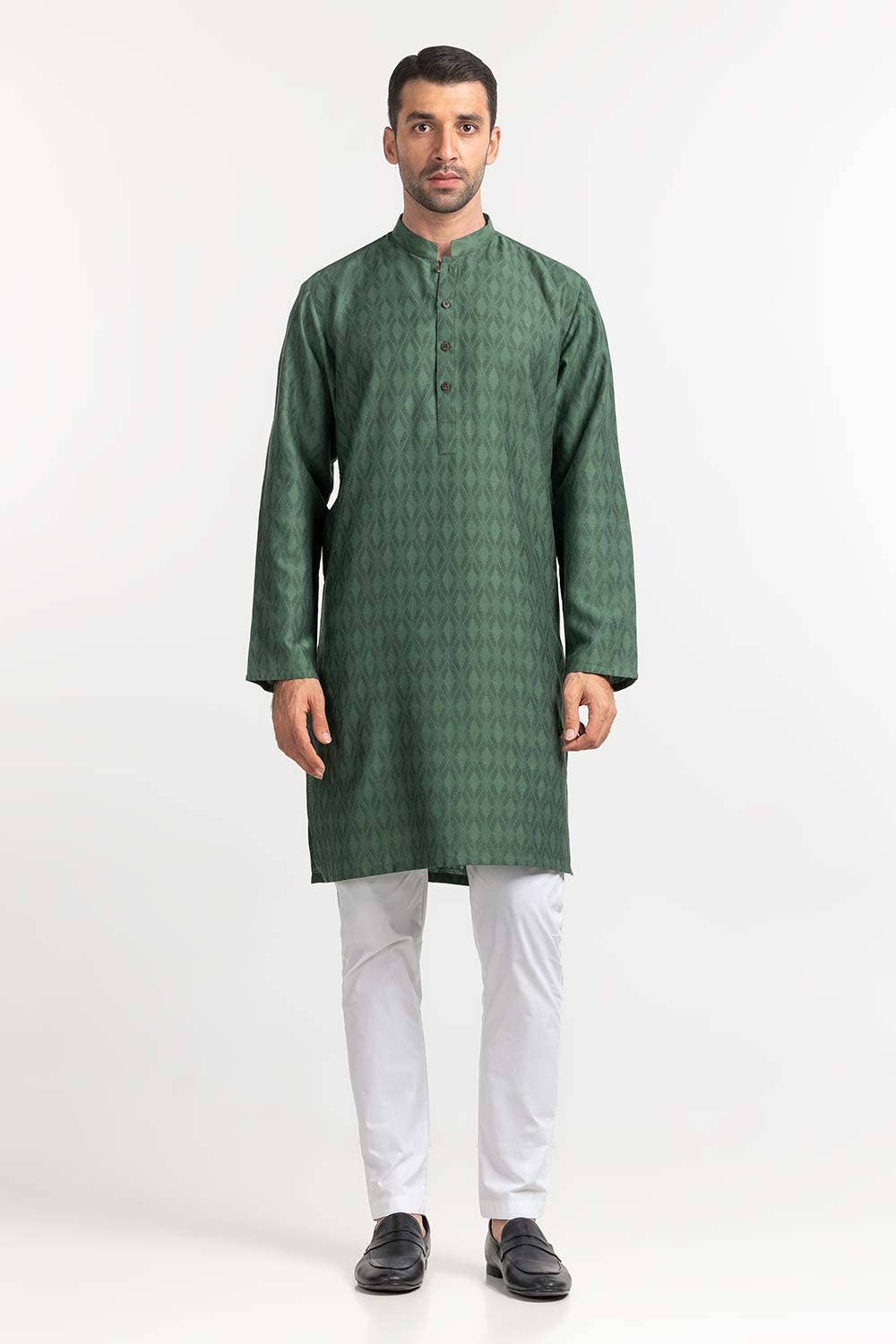 Gul Ahmed Ready to Wear Green Styling Kurta KR-STY24-032