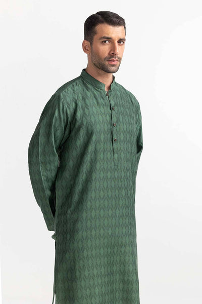 Gul Ahmed Ready to Wear Green Styling Kurta KR-STY24-032