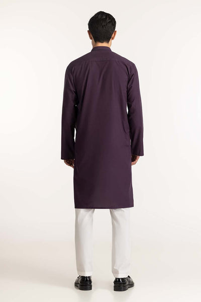 Gul Ahmed Ready to Wear Deep Purple Styling Kurta KR-STY24-040