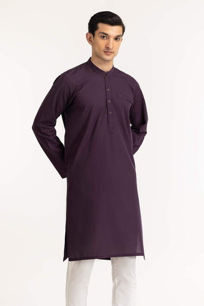 Gul Ahmed Ready to Wear Deep Purple Styling Kurta KR-STY24-040