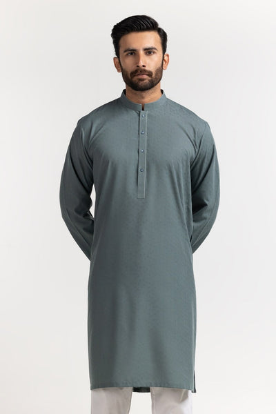 Gul Ahmed Ready to Wear Teal Styling Kurta KR-STY24-042