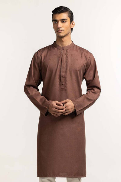 Gul Ahmed Ready to Wear Brown Styling Kurta KR-STY24-044