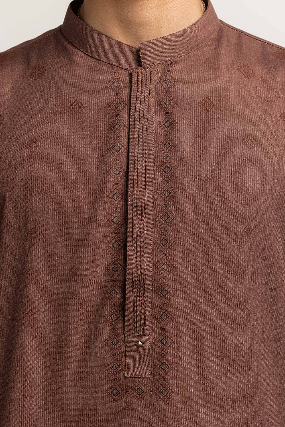 Gul Ahmed Ready to Wear Brown Styling Kurta KR-STY24-044