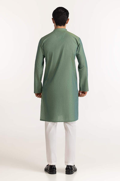 Gul Ahmed Ready to Wear Green Styling Kurta KR-STY24-048