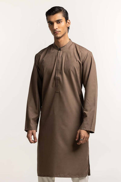 Gul Ahmed Ready to Wear Taupe Styling Kurta KR-STY24-050