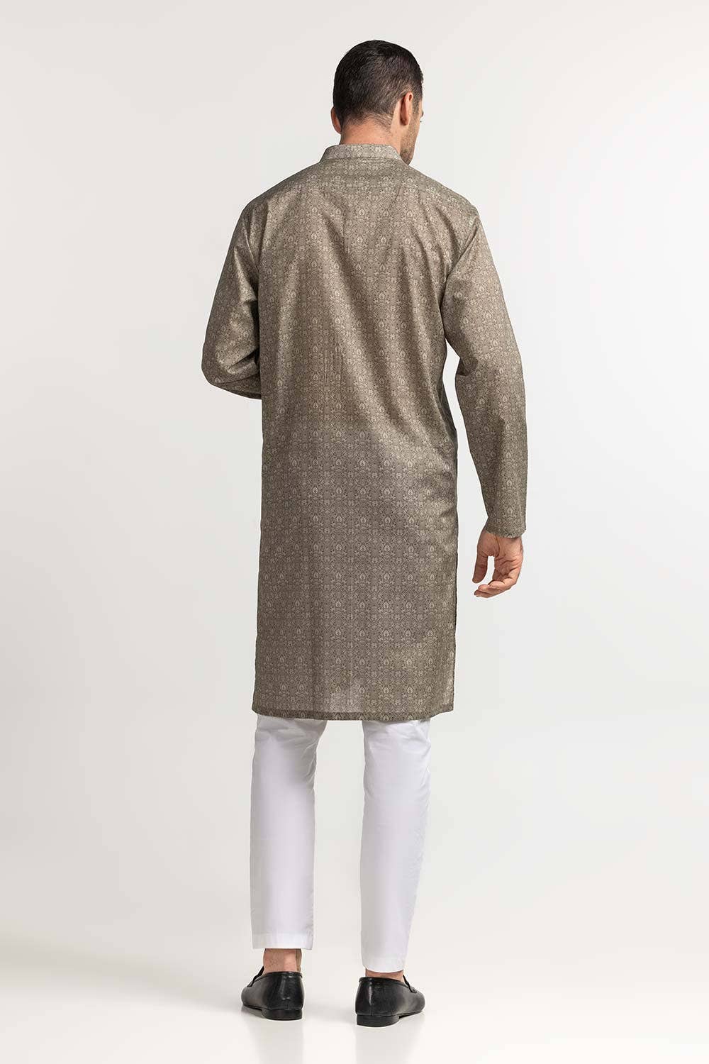 Gul Ahmed Ready to Wear Swamp Mud Styling Kurta KR-STY24-055