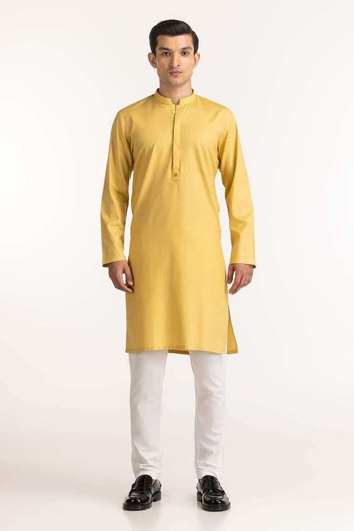 Gul Ahmed Ready to Wear Lime Styling Kurta KR-STY24-059