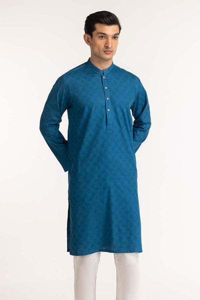 Gul Ahmed Ready to Wear Blue Styling Kurta KR-STY24-061