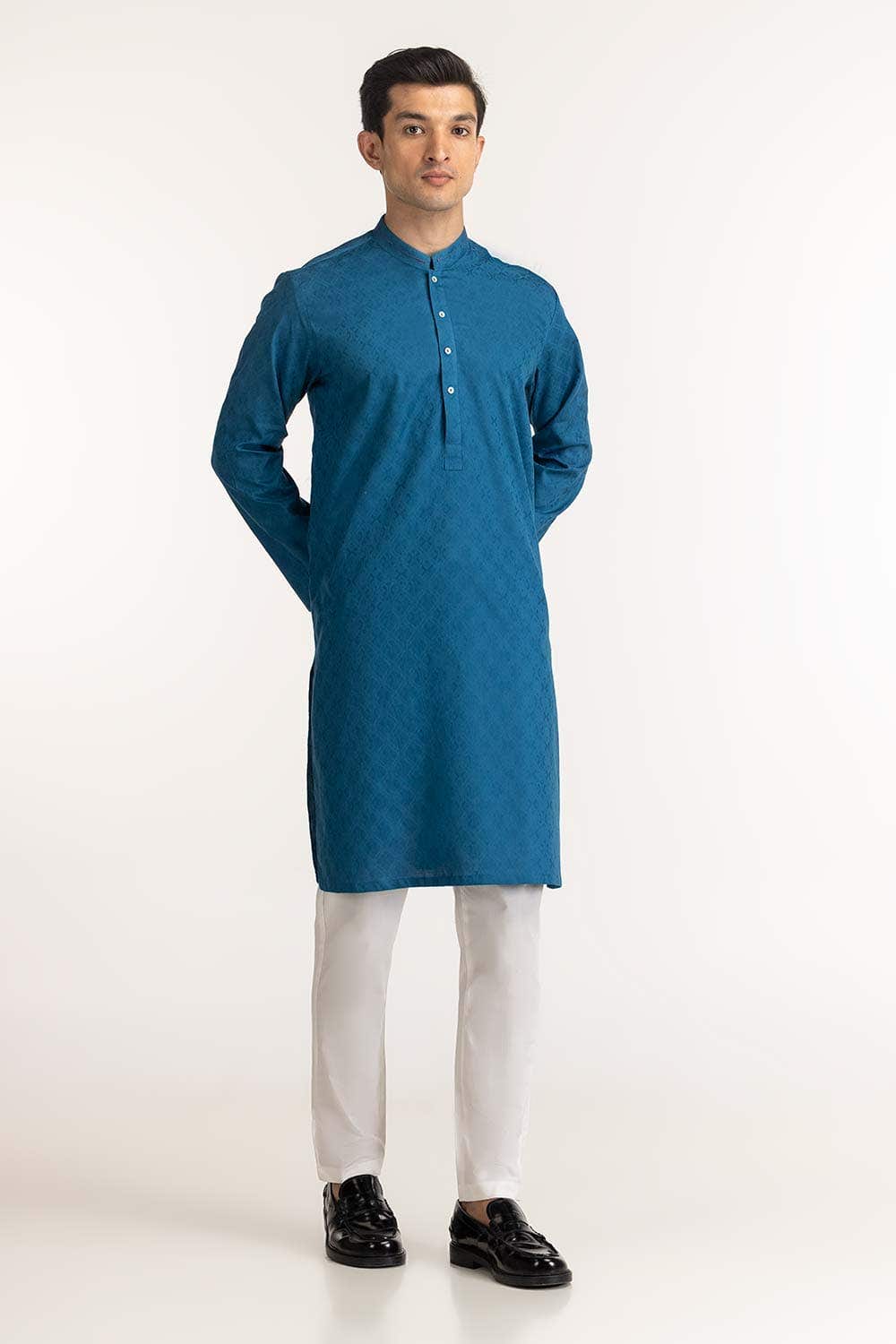 Gul Ahmed Ready to Wear Blue Styling Kurta KR-STY24-061