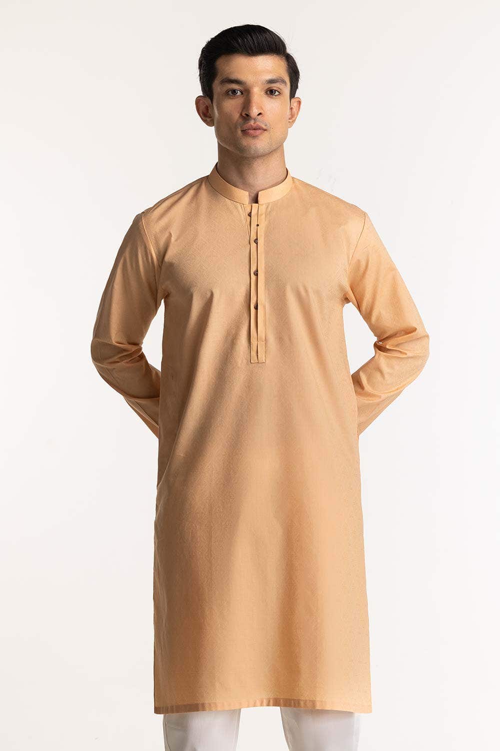 Gul Ahmed Ready to Wear Peach Styling Kurta KR-STY24-062