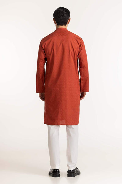 Gul Ahmed Ready to Wear Rust Basic Kurta KR-STY24-063