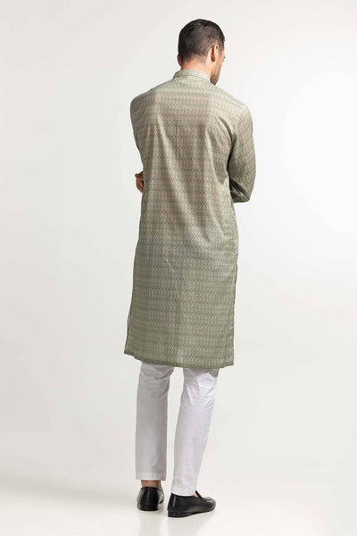 Gul Ahmed Ready to Wear Green Styling Kurta KR-STY24-064