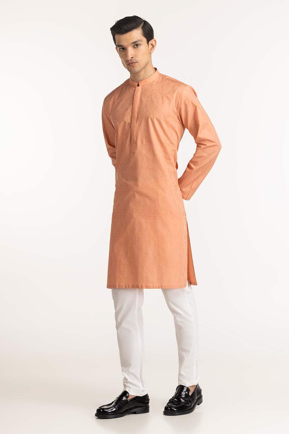 Gul Ahmed Ready to Wear Peach Styling Kurta KR-STY24-066