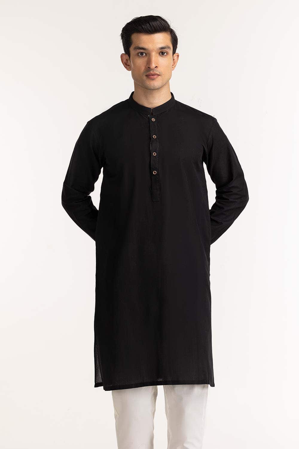 Gul Ahmed Ready to Wear Black Styling Kurta KR-STY24-069