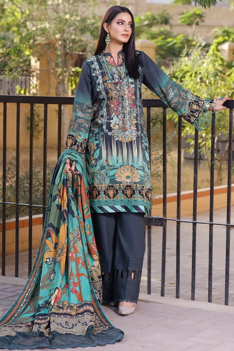 Jade Classic Revitalized by Firdous Lawn 3 Piece Unstitched Serene Khaddar Suit -KS-19863