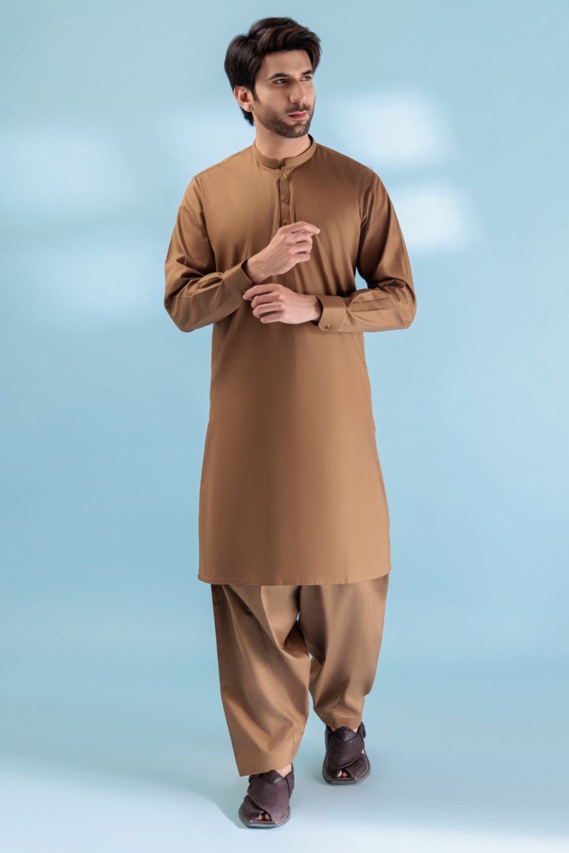 BONANZA MEN'S 2 PIECE P-BUTTER-BLENDED-KURTA SHALWAR - KSRW23-022