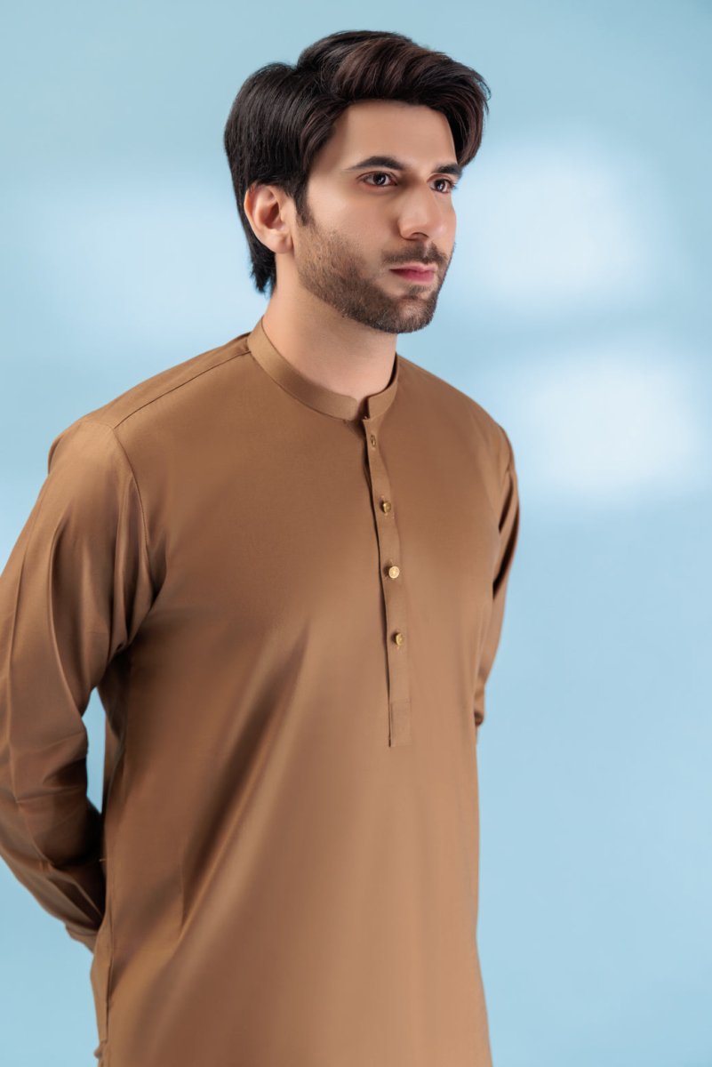 BONANZA MEN'S 2 PIECE P-BUTTER-BLENDED-KURTA SHALWAR - KSRW23-022