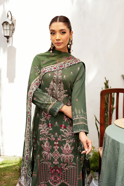 Ramsha 3 Piece Stitched Embroidered lawn Suit - L-1210