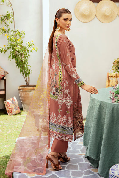 Ramsha 3 Piece Stitched Embroidered lawn Suit - L-1212