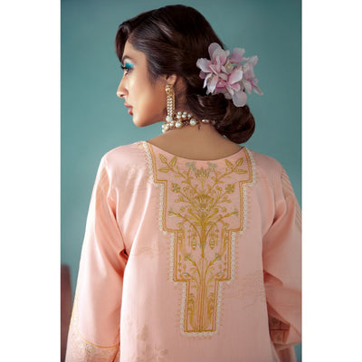 Embroidered Jacquard Unstitched 3 Piece Suit LE-19