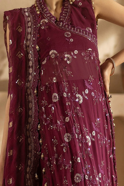 Gul Ahmed 3 Piece Unstitched Embroidered Chiffon Suit With Embroidered Chiffon Dupatta LE-52014